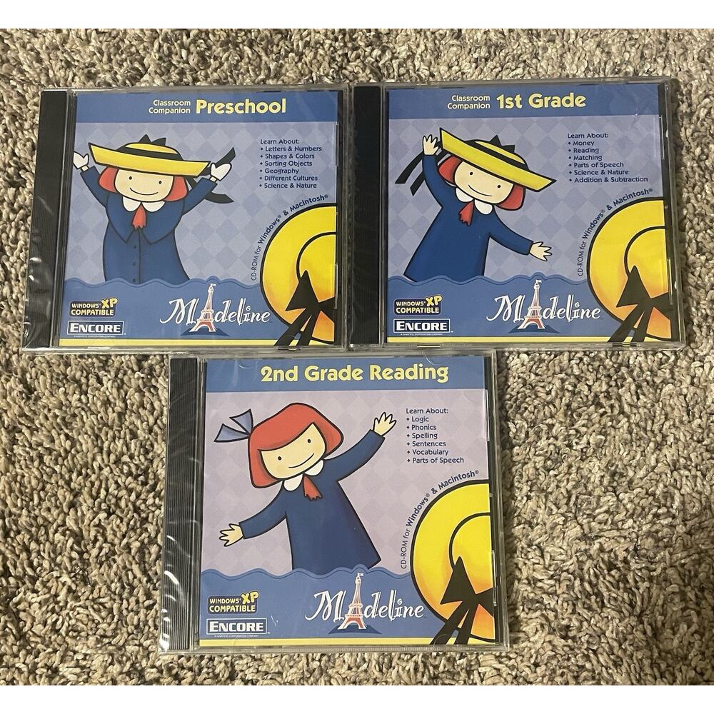 Vintage Madeline Classroom Companion Encore 2004 School Education New Set Of 3